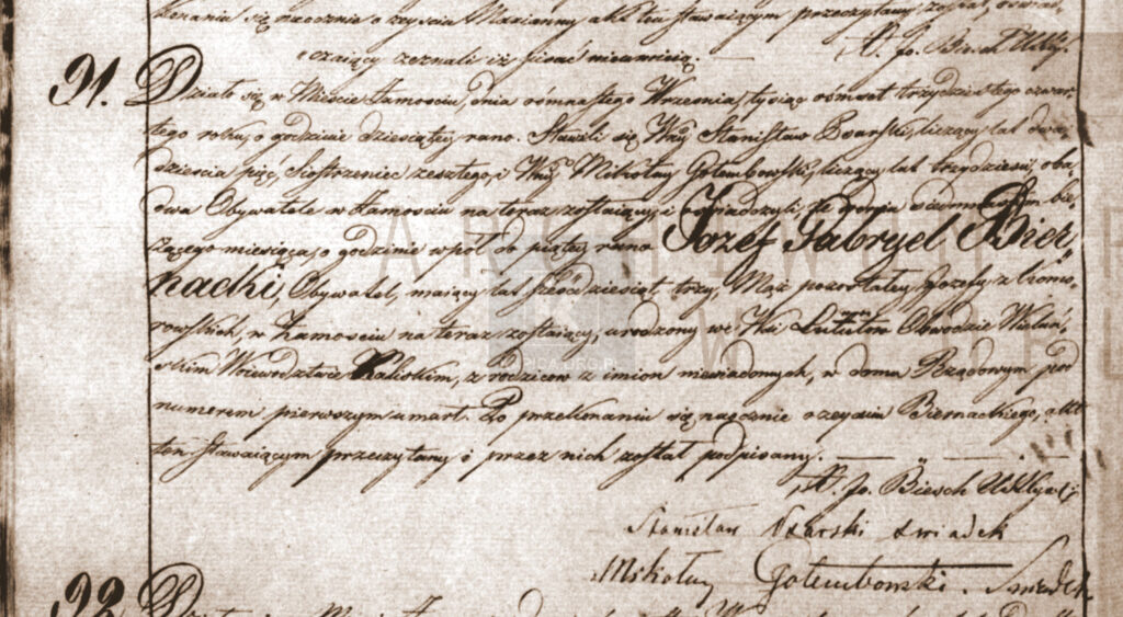 akt zgonu Józef Biernacki